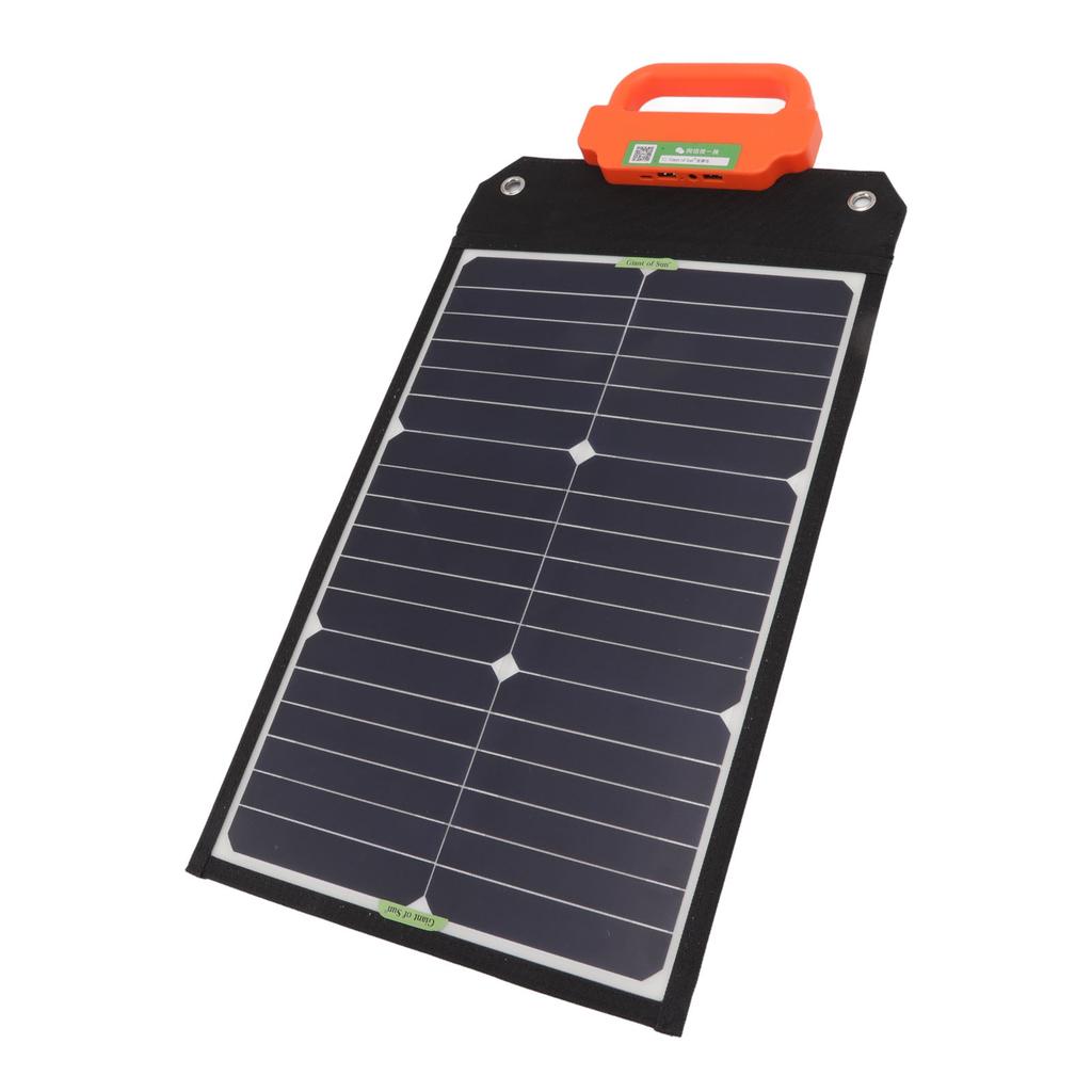 50W 18V Solar Charger Portable with Handle Dual USB Fast Charging Monocrystalline Solar Panel For