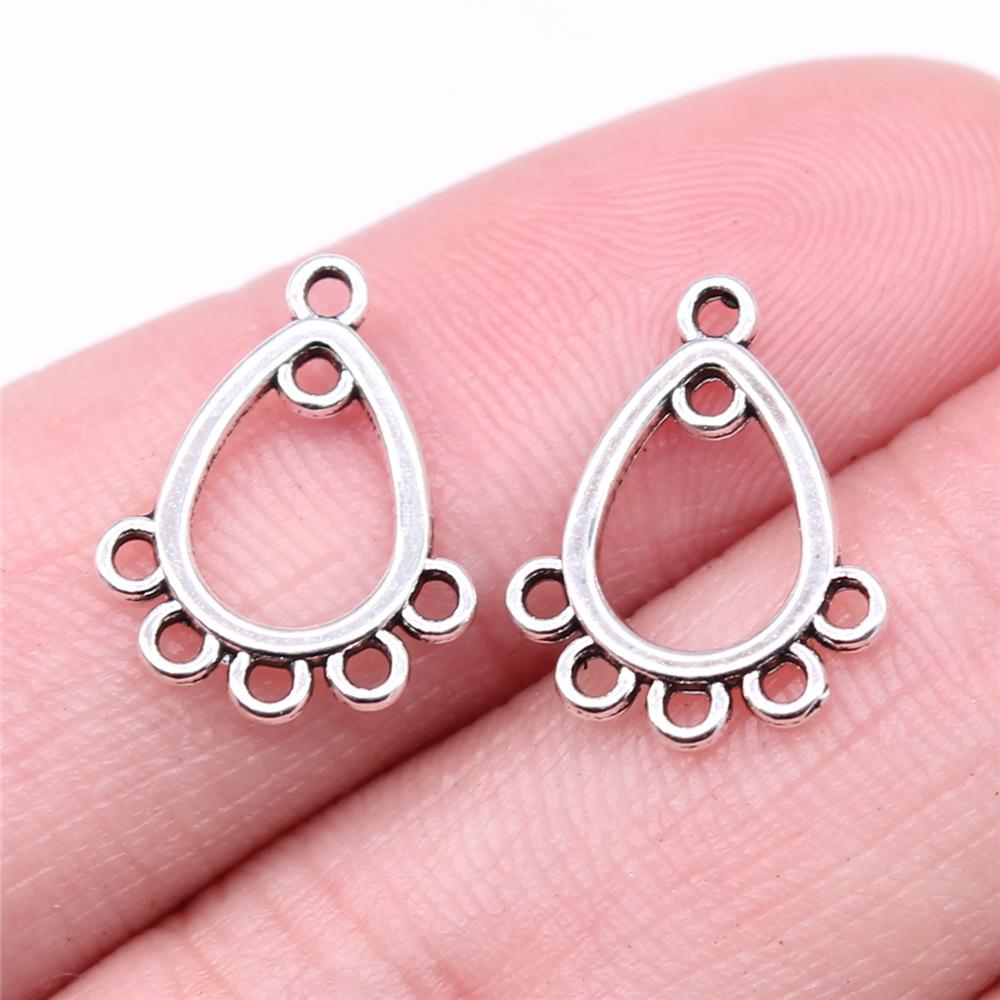 

20pcs Earring Connector Charms Porous Connector Pendants Handmade Vintage For DIY Jewelry Necklace Earrings Making Finding