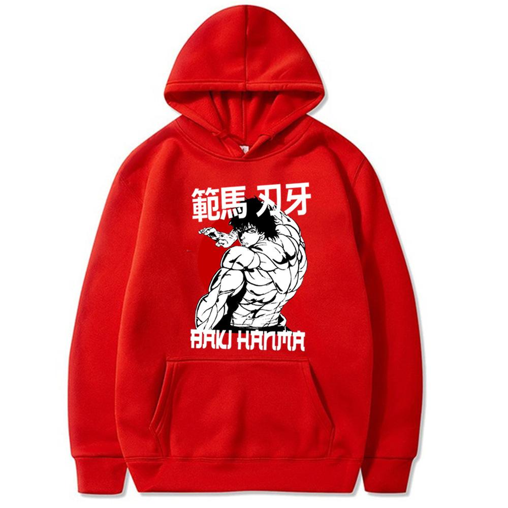 Hanma Baki The Grappler Japanese Animation Men's Hoodie Vintage Unisex Pullover Men Vintage Graphic Hoody Tops Clothing Oversize