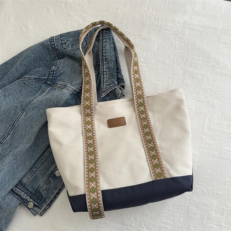 Stylish Canvas Tote Bag For Women Large Capacity Perfect For Students Everyday Use