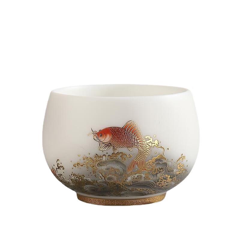 Chaxun Premium Mutton Fat Jade Ceramic Teacup