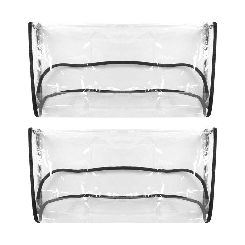 Gute 2er-Pack Salonstuhl-Schutzhüllen, Klare quadratische Friseurstuhl-Rückenlehnenbezüge für die meisten Standardstühle