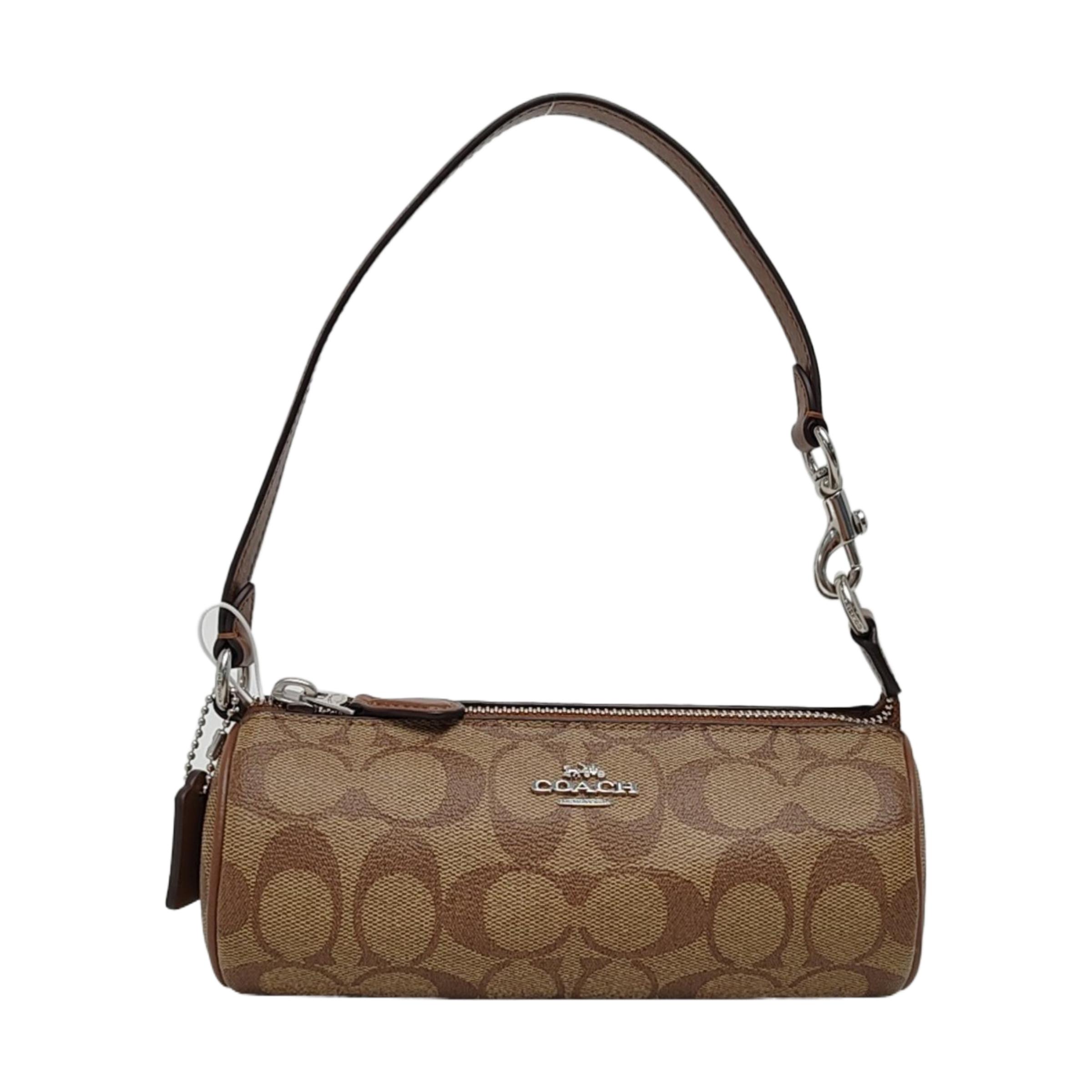 [Pre-Owned] Nolita 20 Silver Logo Classic Monogram Hardware Zipper Cylinder Bag - Excellent #P01ZBT ONE SIZE