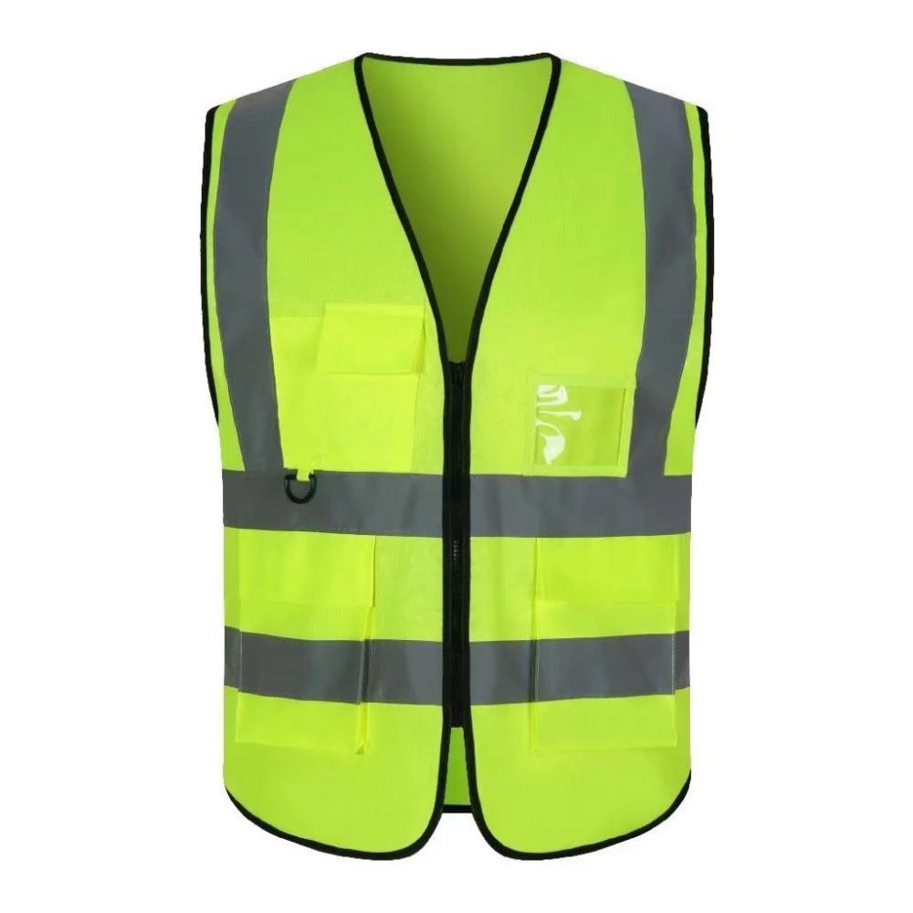 

Reflective Safety Vest Reflective Strip Work Jacket Traffic Yellow Clothing Construction Harness Coat светло-зеленый