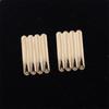 Trend Stripe Personalized Wave Gold Color Smooth Drop Earrings for Women Personality Fashion Geometry Jewelry Pendientes