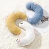 Pet Crescent Moon Pillow, Plush Semi-Moon Pet Bed Cushion For Cats & Small Dogs, Comfortable Sleeping Pillow For Dearling