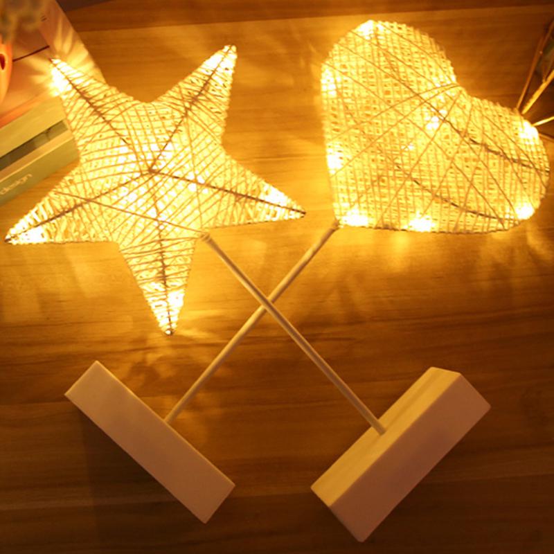 Rattan Small Table Lamp Home Decor Modeling Lamp Home Room Desktop Decorative Lighting