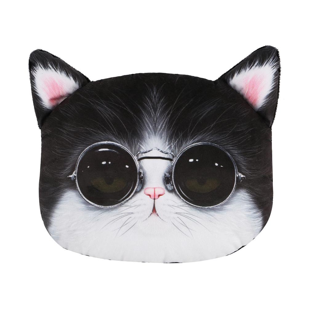 Funny Cat and Dog Seat Headrest Car Shoulder Pad Set Neck Protection Pillow Cute Cartoon Car Interior