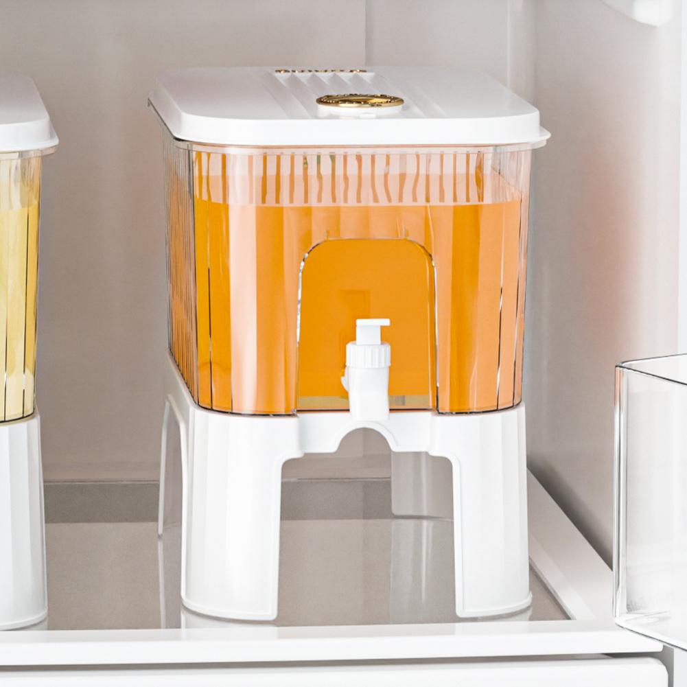 5L Refrigerator Juice Pitcher with Faucet & Bracket Home Plastic Beverage Dispenser Filter Drink Container for Home Kitchen
