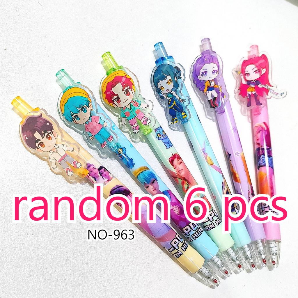 New K-POP Devil Hunter Black 0.5mm gel Pen Acrylic Patch Anime Cute Value Student Stationery Gift