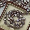10-11mm Natural Purple Four-Leaf Clover Baroque Freshwater Pearl Strand 36cm Loose Beads for DIY Necklace Jewelry Making
