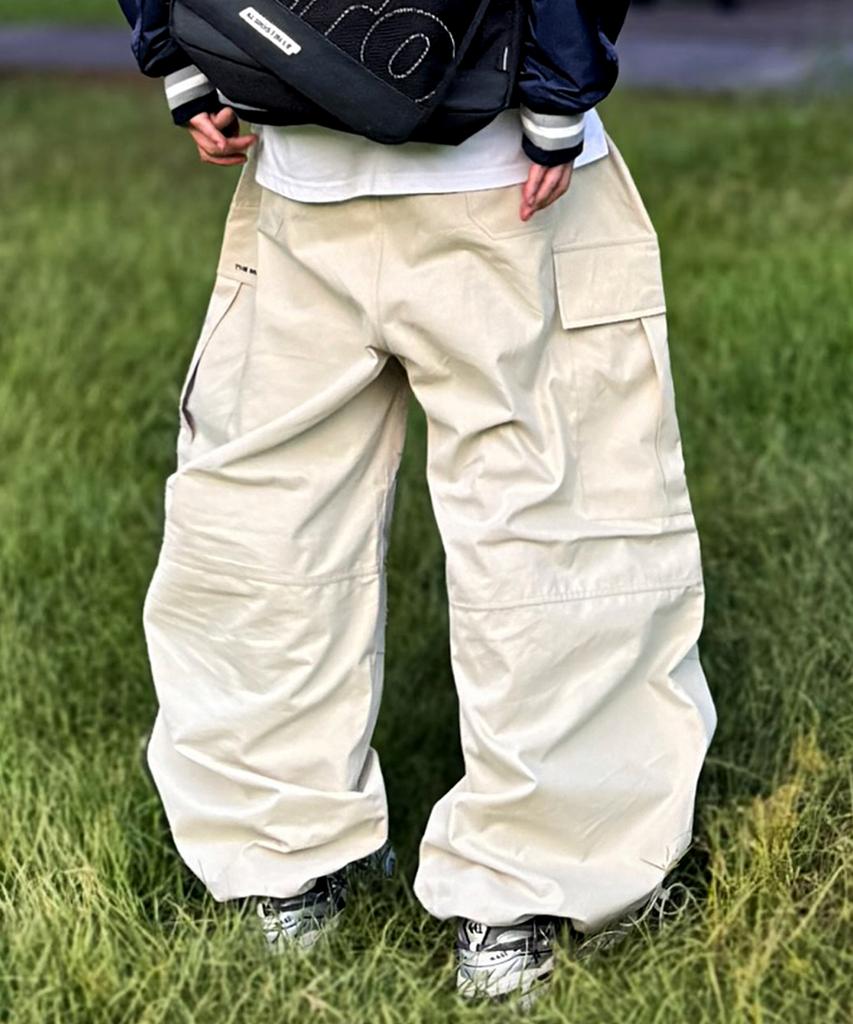 Deomail Cn Cargo Balloon Pants [Cream Beige]