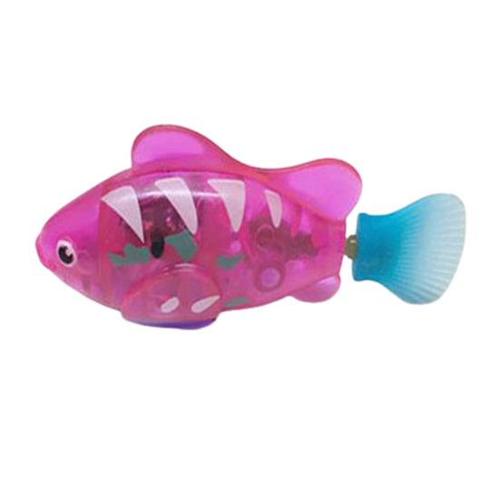 Electric Swimming Fish Toy with Realistic Motion & Sound Waterproof LED Light Fish Interactive Pool Toy for Pet Cat Play