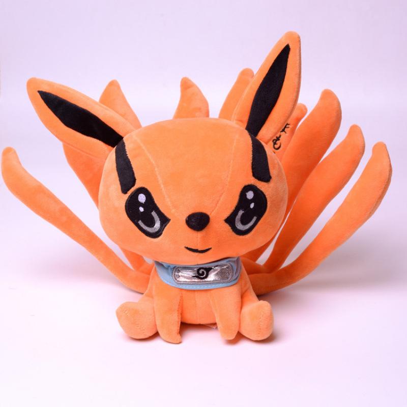 Japanese Anime Hokage Peripheral Cute Nine Tailed Demon Fox Nine Lama Plush Toy Doll Nine Tailed Fox