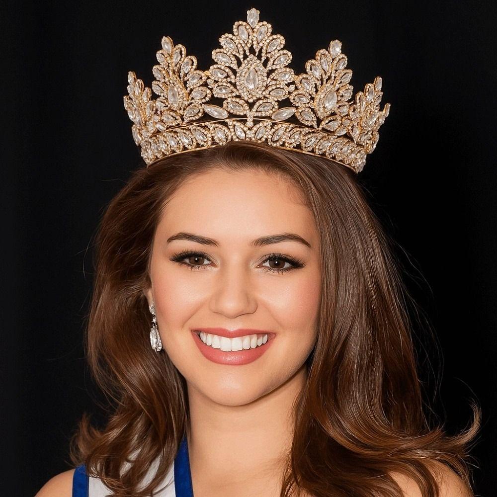 Elegant Baroque Queen Tiaras Luxury Bridal Headwear Rhinestone Pageant Diadem  Themed Parties