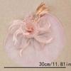 Luxury Small Top Hat Headband Elegant Wedding Head Hoop Feathers Mesh Headband  Stage Performance