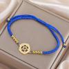 Dawapara Wiccan Pentagramm Armband Verstellbare Geflochtene Seilkette Spiritueller Schutz Pentakel Edelstahl Schmuck