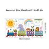 1Pc Cute Sun Rainbow Cartoon Animal Riding Train Wall Stickers for Kids Room Wall Decals Bedroom Decoration Home Decor