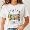 Koszula Italia Limoni, T-shirt z grafiką cytryn z Wybrzeża Amalfi, Koszulka na włoskie wakacje letnie