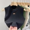 Slim Fitted Turtleneck Knitted Camisole Tank Top Women's Designed Base Layer Inner Wear Sleeveless Top Women's Summer