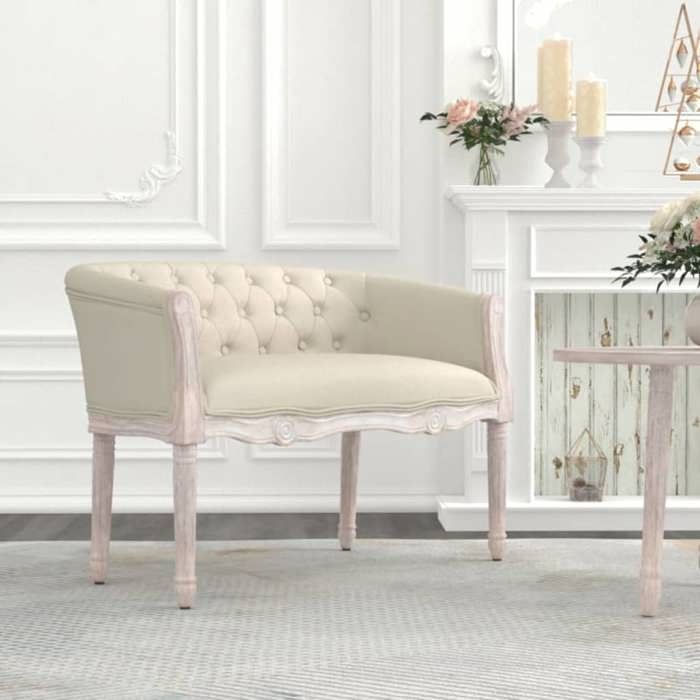 VidaXL Banc, Siège de Salon avec Accoudoirs, Banc d'Entrée avec Dossier, Meuble de Salle de Séjour Chambre à Coucher Maison 344508
