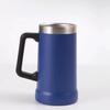 Large Capacity 24oz Brazilian Beer Mug, Insulated Stainless Steel with Double Layer Vacuum Handle