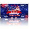 USA 250th Anniversary License Plate 5.9x11.8in, 1776-2026 Patriotic Aluminum Car Tag, Durable Front Mount for Car Truck SUV, Gift & Garage Decor