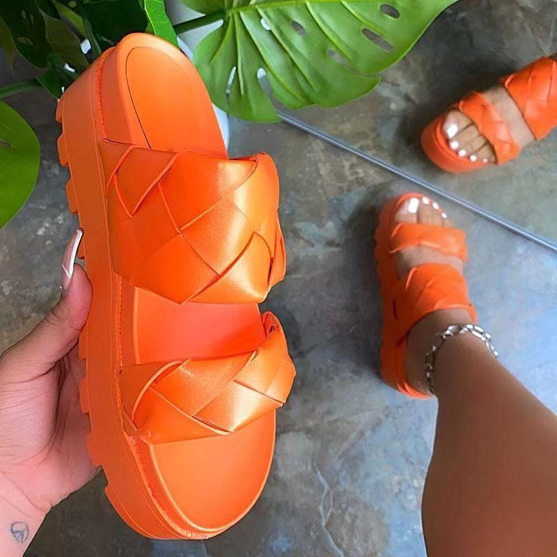 Women'S Sandals Summer Flat Shoes Female Casual Wedge Slides Sandal Woman Platform Shoes Ladies Outdoor Beach Footwearkm453