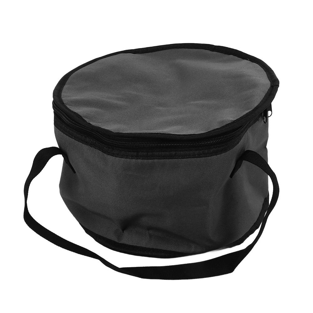 Oxford Cloth Material Insulated Casserole Carrier 11x7in Size Round Reusable Cooler Bag Zippered Foldable Round Insulated Bag