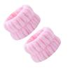 2pcs Microfiber Cuff Wrist Bands Super Soft Absorbent Spa Wristbands for Women Infant Bathing Accessories Face Wash Hair Band