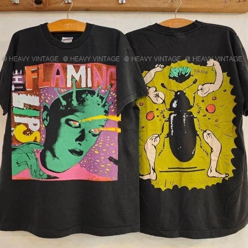 Vintage 90s The Flaming Lips Band 2 Sides Bio Washed Tour S to 5XL Shirt XL