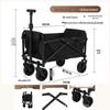 Outdoor Foldable Camping Wagon with Tank Wheels