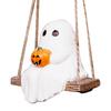 Halloween Skelett Kürbis Ornamente Schwingender Weißer Geist Kürbis Halloween Dekoration Harz Handwerk Gartenwand Geist Anhänger