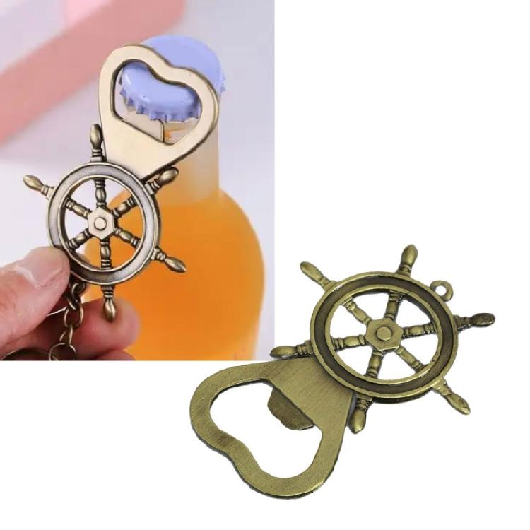 Elegant Contemporary Rudder Keyring Functional Bottle Opener Accessory Zinc Alloy Keyring Accessories