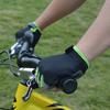 HuwaiH Cycling 3D Shock Abrasion Unisex Size Gloves, Summer, Absorption, Non-Slip, Resistant, Breathable, Quick-Drying, (Green, M)