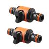 Garden Hose Connector Coupling with Shut-off Valves Switch Water Pipe Quick Joint Connection for Watering Irrigation 2x