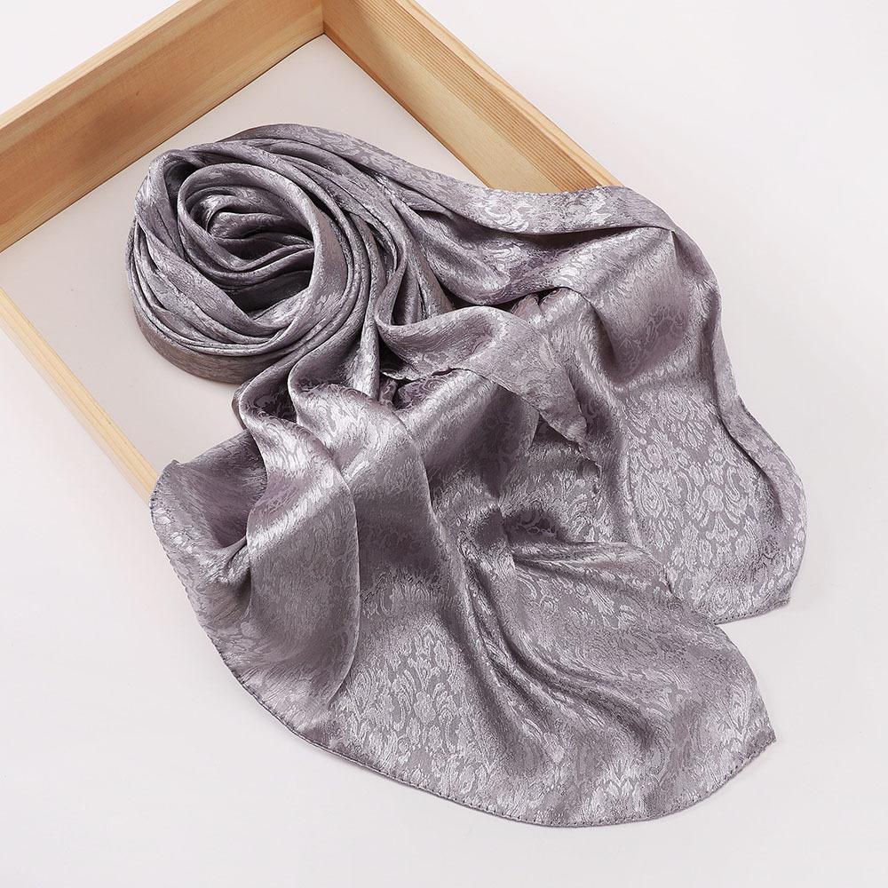Malaysia's new imitation silky satin jacquard long scarf, women's shawl, headscarf MSL402