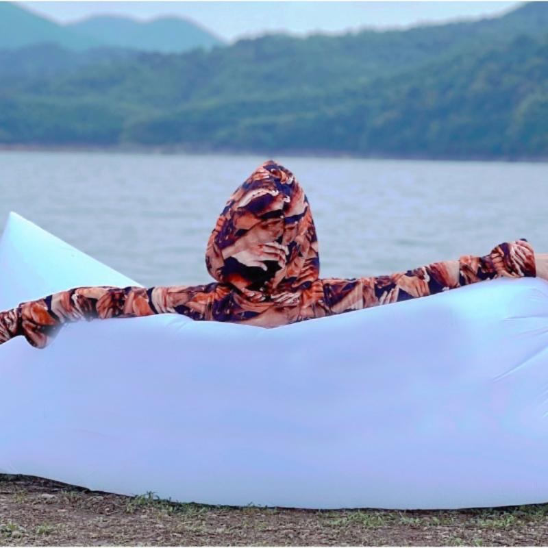 Outdoor Tragbares Aufblasbares Sofa Faltbares Strandpark Aufblasbares Bett Grasland Musikfestival Campingzubehör Geburtstagsgeschenk