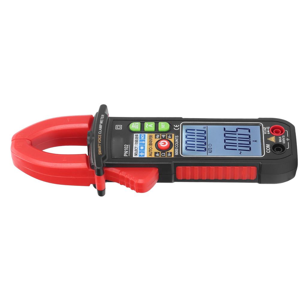 6V to 600V Clamp Meter Voice Broadcast Multimeter Tester Auto Ranging AC DC Current Voltage Meter for Electricians