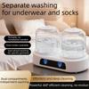 2 Modes Double Cup Washing Machine Separate Washing Zones Portable Sock Washer  Travel Use