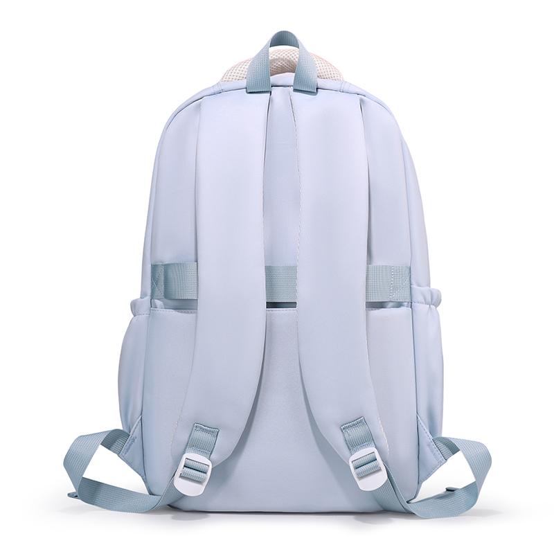 Large Capacity Backpack Color Block Student Schoolbag