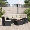 VidaXL Garden Lounge Set with Cushions 6 Pcs, Patio Sofas, Patio Furniture Set, Outdoor Furniture, Black 3224565