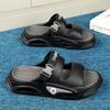 Slippers men's 2025 summer new wear non-slip thick bottom stepping on shit feeling bathroom beach sports dual-purpose cool slippers men