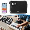 Travel Cable Organizer Bag Waterproof Portable Electronic Accessories Organizer for USB Cable Cord Phone Charger Headset Wire SD Card with 5pcs Cable