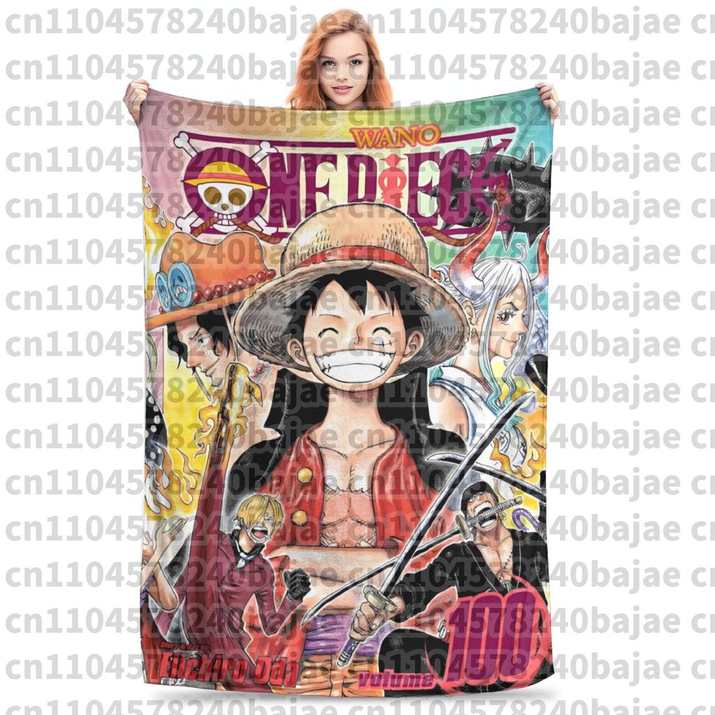 Luffy one piece Throw Blanket for Couch Fuzzy Soft Plush Blanket 50x60 Inches Multi-size Bedspread for All Seasons