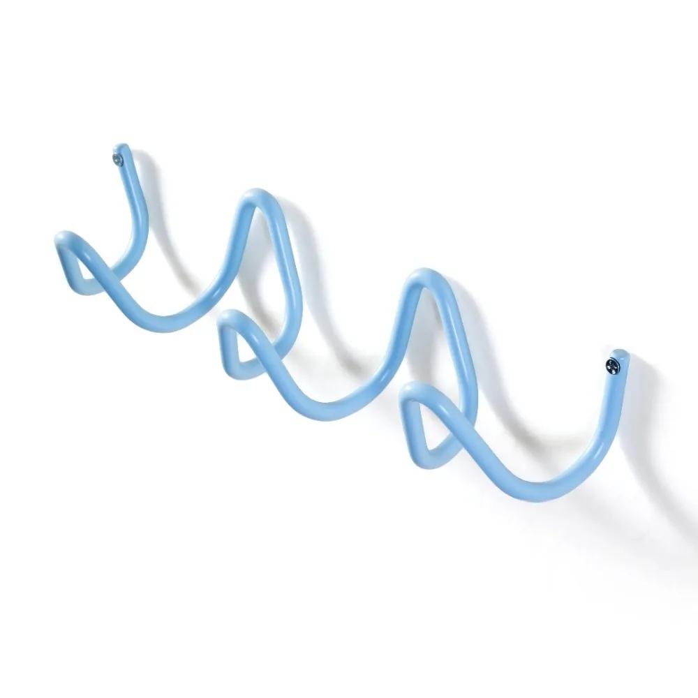Kovový nástěnný háček ve vlnitém tvaru Minimalistický nástěnný držák na drobnosti Odolný proti vlhkosti a vodě Věšák na oblečení za dveře