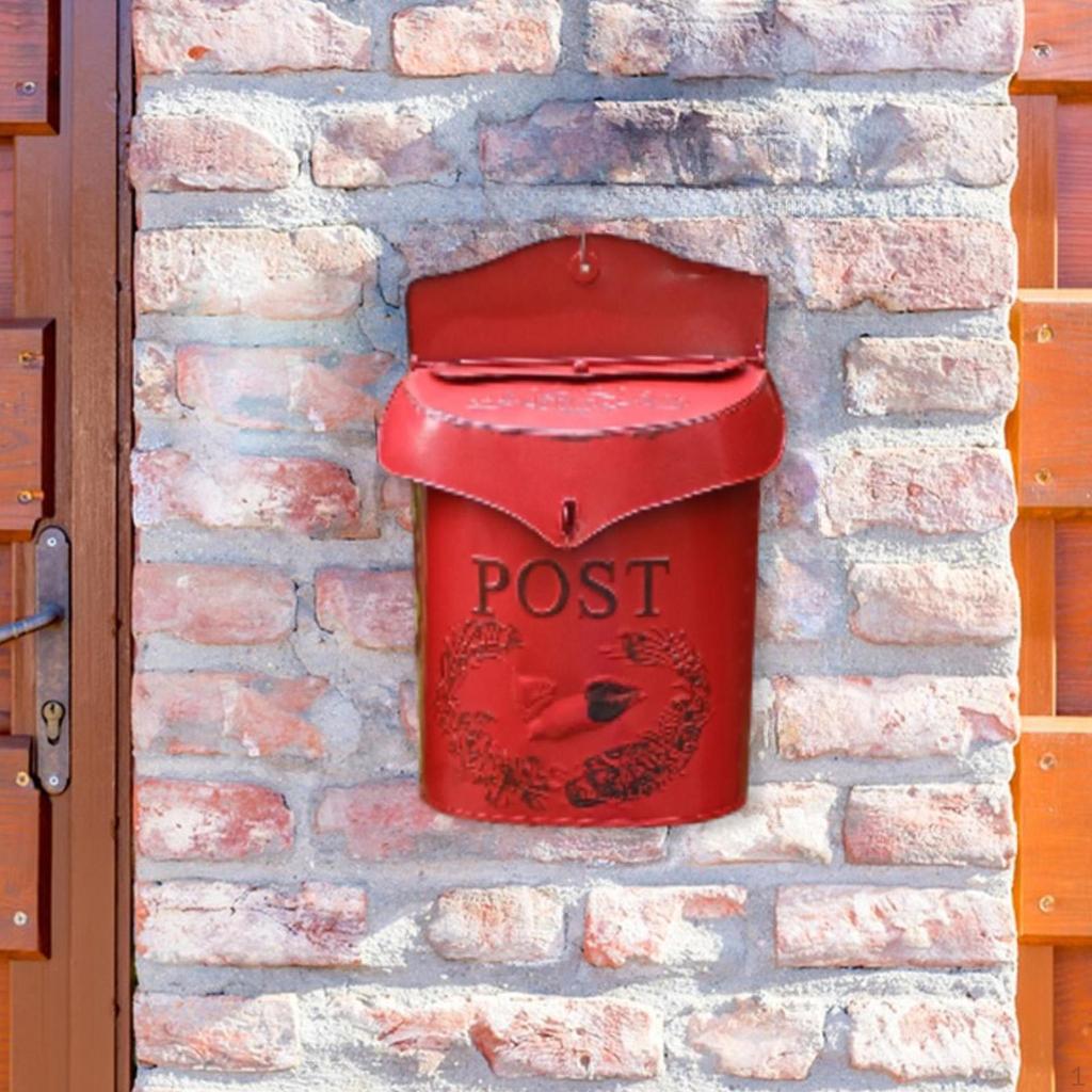 Cutie poștală montată pe perete Cutie poștală Comentariu Iron Nostalgic Charm Shabby Chic pentru