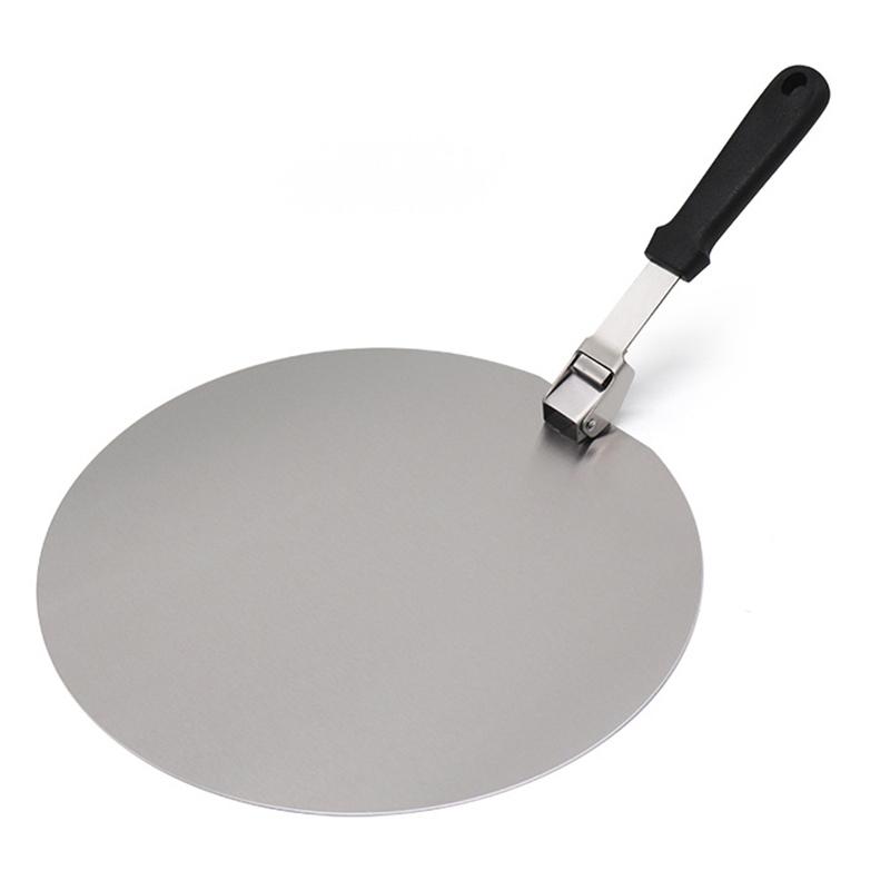 Pizza Shovel Spatula Plastic Handle Foldable Round Stainless Steel Cake Tools Accessories Non-Stick Pastry Paddle Kitchen Baking