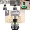 Six Sided Fair Pour Wine Dispenser Set Elegant Black Plastic Serving Tray For Parties