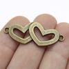 10pcs Hollow Hearts Connector For Jewelry Making Hollow Hearts Charms DIY Handmade Tibetan Finding Jewelry